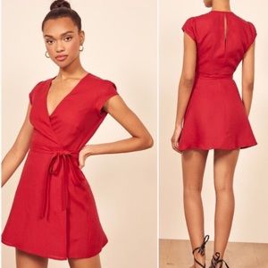 REFORMATION | Rodin Mini Dress in Cherry